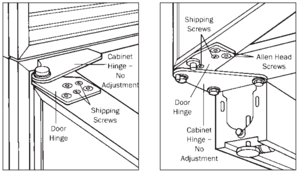 Adjusting integrated fridge door discount